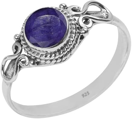 Blue Sapphire Sterling Silver Ring