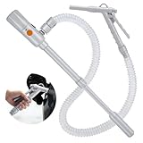 Pompa per Benzina Elettrica per Fusti, 2.8GPM con Arresto Automatico – Pompa a Batteria, Regolabile e Portatile con Tubo Flessibile – Per Benzina, Gasolio e Olio