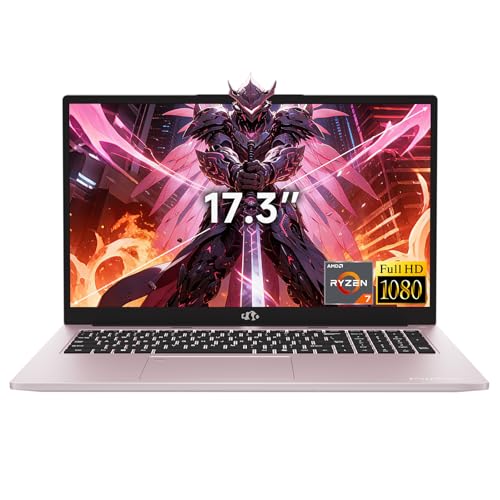 NIMO 2025 Laptop, 8 Cores R7 7735HS 32GB DDR5 RAM 1TB SSD (Up to 4.75GHz, Beat i7-12650H) Gaming Laptop with Radeon 680M GPU, 17