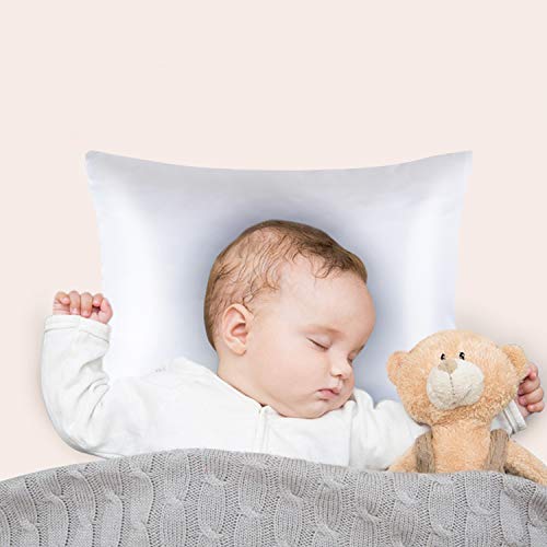 Flxxie 2 Pack Zippered Satin Toddler Pillowcases, 13X18 Inches, Luxury And Silky Soft Travel Zip Pillow Cases For Boys And Girls, Dark Grey #TOP5