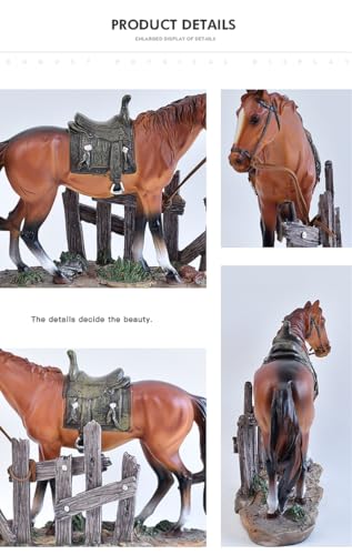 Estatua de resina de caballo para decoración miniatura 7