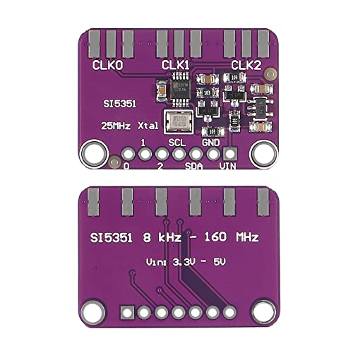 Aitiao 2Pcs Si5351 I2C Iic High Frequency Signal Generator Dc 3V-5V Cjmcu-5351 Si5351A Clock Generator Breakout Board 8Khz To 160Mhz Square Wave Frequency Generator With Dupont Cable #TOP3
