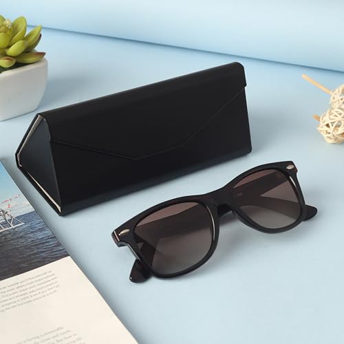 Image of VIVID Vision Unisex Adult Lightweight Eyewear Specs Case Cover | Protect Eye Glasses | Chashma Dibbi | Spectacle Box | Closure - Magnetic | Faux Leather | IC-534 | Black | cloth