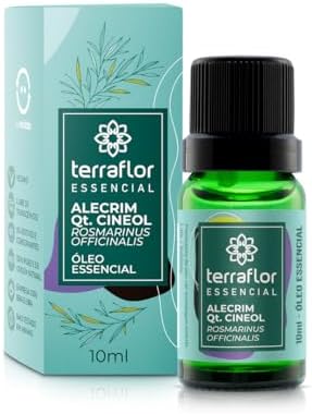 Óleo Essencial Alecrim qt Cineol Natural Vegano 10ml Terra Flor A...