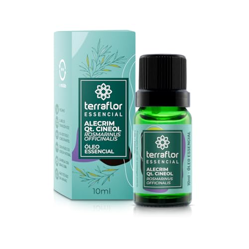 Óleo Essencial Alecrim qt Cineol Natural Vegano 10ml Terra Flor Aromaterapia