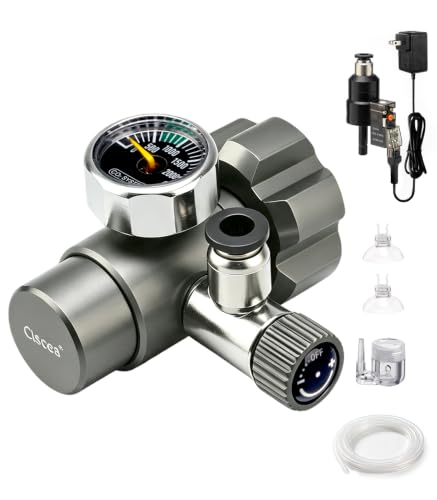 Image of Aquarium CO2 Regulator with Solenoid Valve for CGA320 Tank, R200S | complete kit