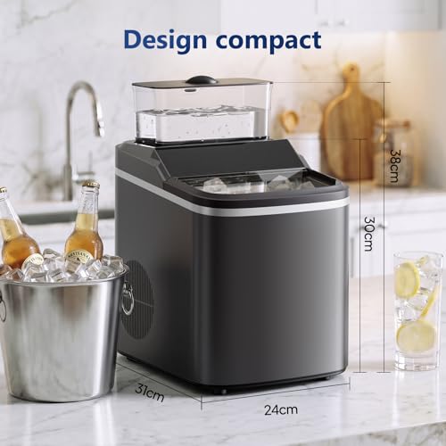 Machine à Glacons 18KG/24H, 12 GLACONS en 8 MIN, Auto-nettoyante – vue 2