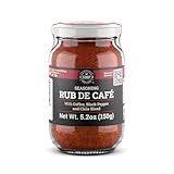 SMP Rub de Café - Coffee-Infused BBQ Dry Rub,100% Natural & Preservative-Free, Tenderizes Tough Cuts, Perfect for Brisket Chamorros Picanha Pork Shoulder & Ribs,Slow Cooking Grilling & Smoking, 5.2 oz