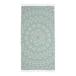 Sand Cloud Turkish Beach Towel - Sand Resistant - 100% Organic Turkish Cotton Yarn - Quick Dry Towel for Beach, Picnic Blanket or Throw - As Seen on Shark Tank - Mandala (Mint)