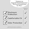 Ropa interior para incontinencia de máxima absorción Amazon Basics para hombres con protección contra fugas y control de olores, Grande, 54 unidades (3 paquetes de 18) 7