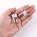 MaxMau 100 Sets Small Glass Bottles with Aluminum Cap Screw Top Lids 5 Milliliter Tiny Vials DIY Art Craft Storage