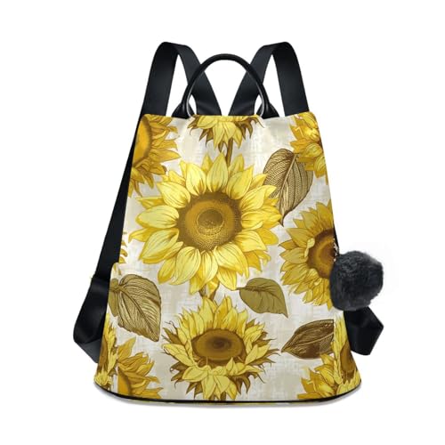 Sac à dos antivol pour femme avec poches multiples et tissu polyester léger