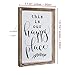 SANY DAYO HOME This is Our Happy Place Farmhouse Wall Decor Signs 12 x 16 inches Rustic Wood Framed Hanging Inspirational Quotes Art