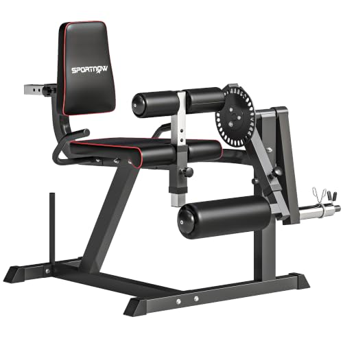 SPORTNOW Máquina de Extensión y Curl de Piernas Ajustable Casa Gimnasio SPORTNOW Máquina de Extensión y Curl de Piernas Ajustable Casa Gimnasio