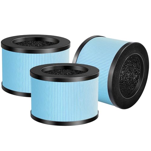 WILERDA Lot de 3 filtres de rechange HEPA MK-06 TZ-K1, compatibles avec les purificateurs d'air MK-06, ToLife TZ-K1, MJ001H, filtre à 4 couches haute performance