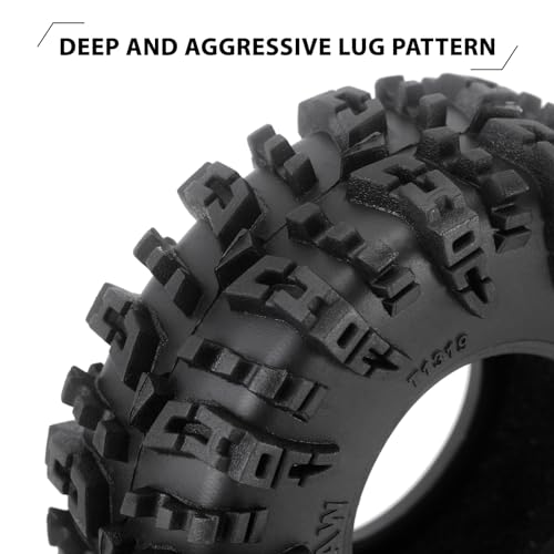 Image of INJORA 1.3 inch Aluminum Wheels and Swamp Claw Tires for 1 /18 1 /24 RC Upgrade