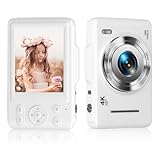 デジカメ 4Kコンパクトカメラ 48MP デジタルカメラ YouTubeカメラ オートフォーカス 16倍デジタルズーム 2.4インチ大画面 携帯便利 初心者 プ旅行、友達の集まり 卒業写真などに最適 (白)