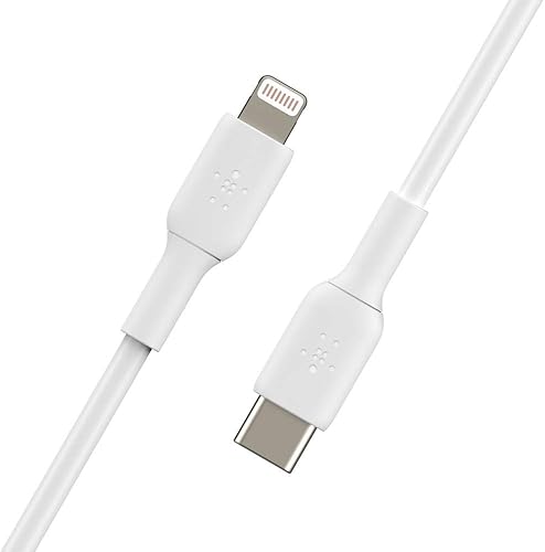 Vista 34 de Belkin BoostCharge - Cable USB C a Lightning trenzado de nailon de 3.3 pies, con certificación MFi de 18 W, cable de carga para iPhone, cargador USB