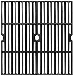 SafBbcue 16 15/16" Cooking Grates for Charbroil 463250210, 463250211, 463250212, 463251413, 463251414, 466251413, 463250511, Cast Iron Grill Cooking Grids, 2 Pack