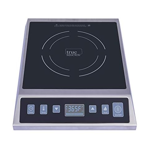True Induction TI-1SSC 12 in. Portable Commercial Single Element Black Induction Glass-Ceramic Cooktop 1750W 197UL Cert. Cover