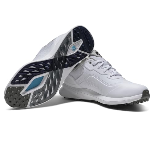 FootJoy Men's Pro/SL Golf Shoe, White/Harbor Mist, 10 Wide by FootJoy - Used condition - Image 6