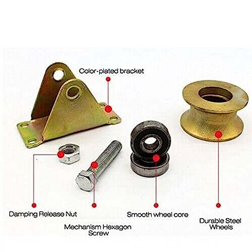 SANDNE 4 peças de polia de porta deslizante com ranhura em V, rodízio rígido resistente para rolamen