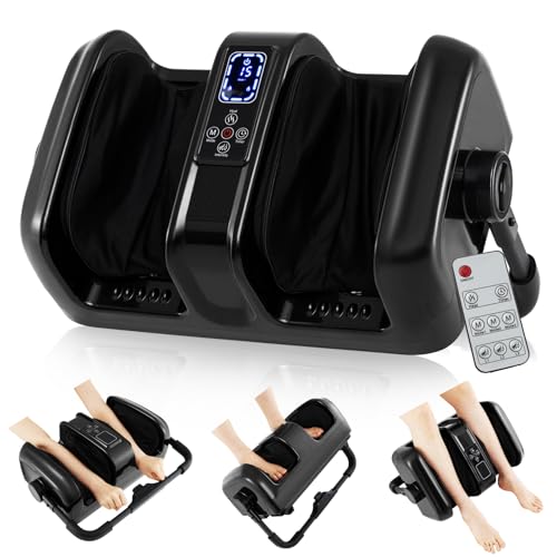 ARLIME Foot Massager with Heat, Deep Kneading Shiatsu Massage Machine for Muscle Arm Relaxation, Foot and Calf Massager Gifts for Adults (Black)
