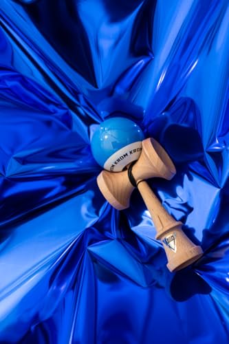 KROM - Kendama Pro Pop LOL Bleu Foncé - Bilboquet Japonais - Jouet en Bois pour Adulte et Enfant - Pack : Ficelle de Rechange + Stickers offerts – vue 5