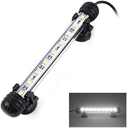 LED Aquarium Light, Smiful Fish Tank Light Submersible Underwater Crystal Glass LEDs Lights, 7.5"- White