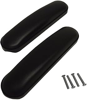 Invacare Desk Length (9-1/8") Wheelchair Arm Pads, Black (Pair), Fits Most Invacare, Medline