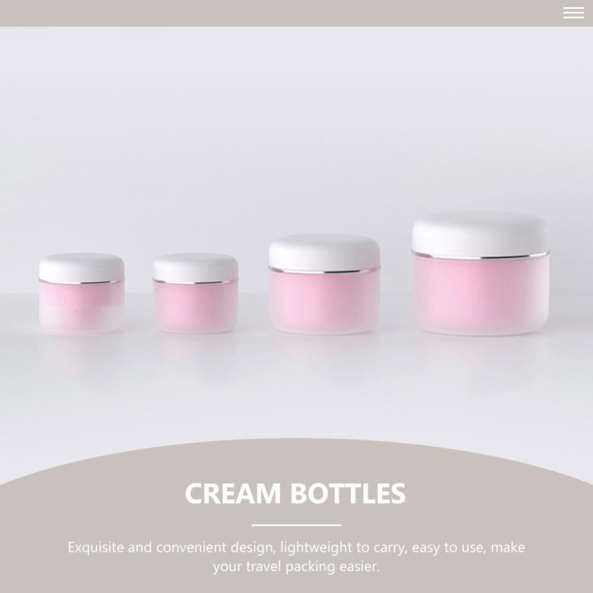 4pcs Pp Face Cream Bottles with Pink Double-layer Design, Easy to Use Makeup Cream Containers for Travel and Outdoor Performance, 30g Capacity Cosmetic Lotion Bottles
