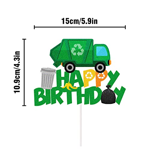 Garbage Truck Cake Topper Trash Truck Birthday Party Supplies Waste Management Recycling Theme Decorations For Kids Birthday Party Supplies #TOP2