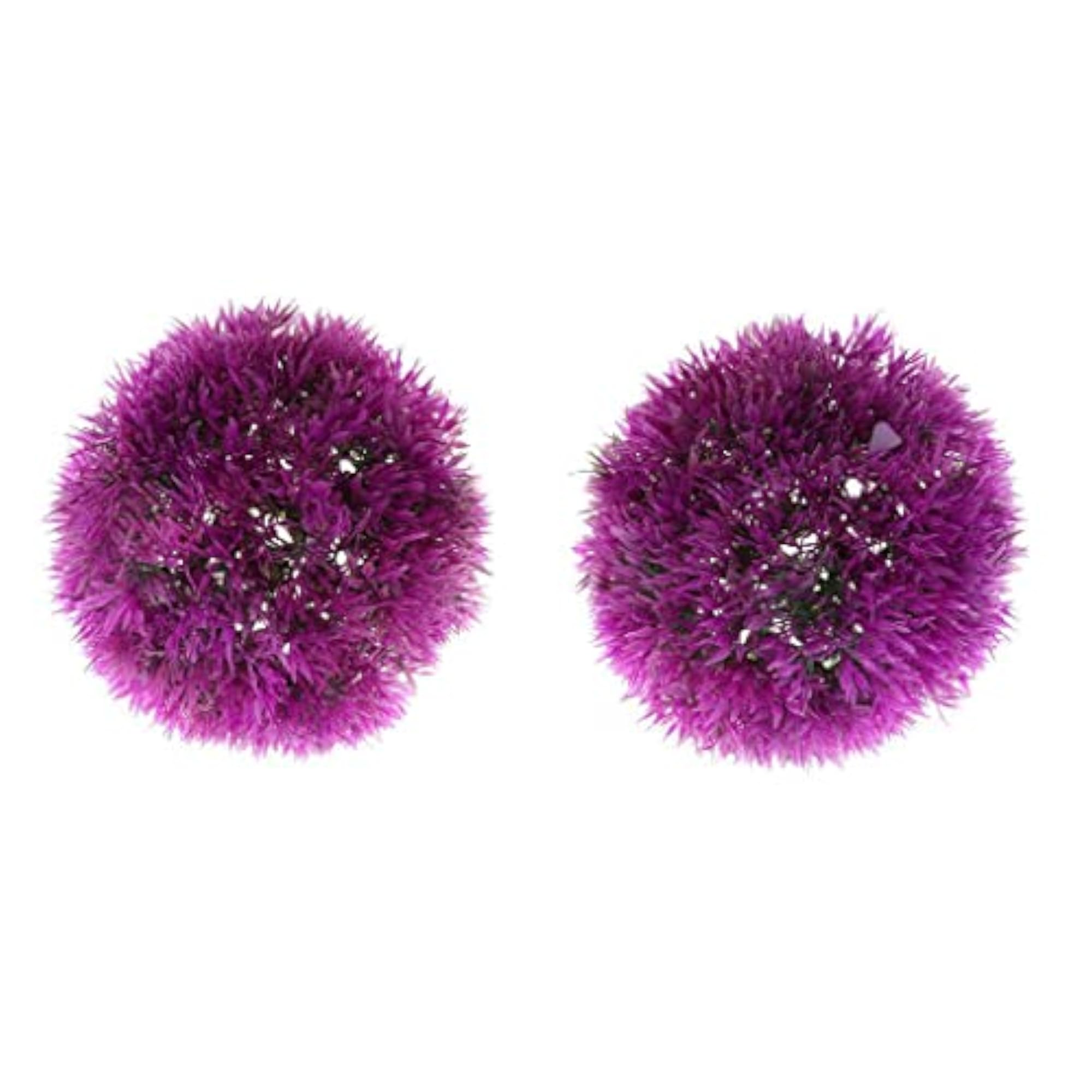 Artificial Topiary Ball Decorative Garden Plant, Purple 17cm