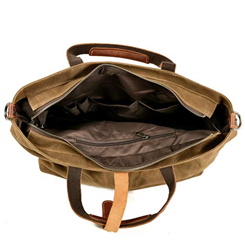 Image of Tote Bag For Women Large Leather Canvas Work Shoulder Bag And Foldable Travel Purse Satchel Bags With Strap