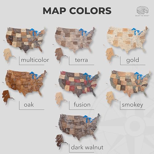 Enjoy The Wood Wooden Usa Map Visited Places thumb #4