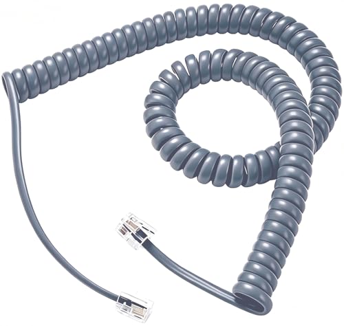 Image of Comtrue Phone Cords for Landline, 2-Pack, Telephone Handset Cords | Light Gray, Universally Compatible, Tangle-Resistant, Noise-free, Go-to Length, Ideal for office & home