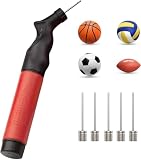 Active 100 Pompa per palloni con ago, portatile, per calcio, basket, pallavolo, rugby e altro, set perfetto per allenatori, giocatori e appassionati di sport, colore: rosso