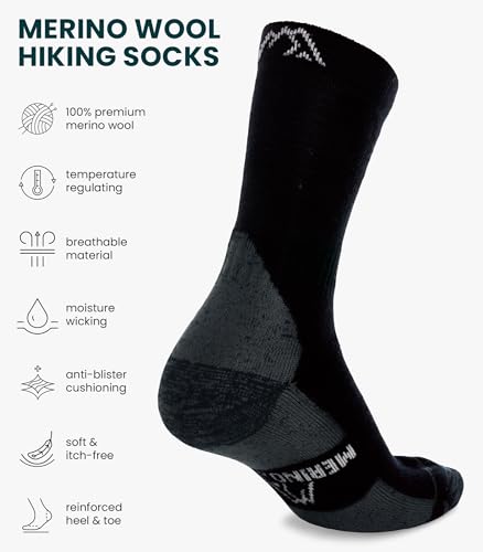 Image of Merino.tech Merino Wool Socks for Women And Men - Merino Wool Hiking Socks Crew Style