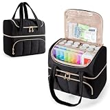 Damero Doppelschicht Reiseapotheke Tasche, Medizinische Tasche, Schwarz