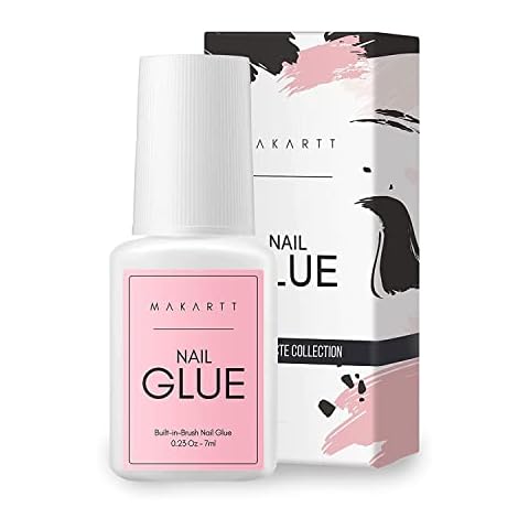 Makartt Nagelkleber mit Pinsel, Nagelkleber für Kunstnägel Extra Stark und Schnelltrocknend Professionelle Salon-Qualität, Perfekt für Kunstnägel, Falsche Acrylnägel, Nagelkunst, Naturnägel Cover