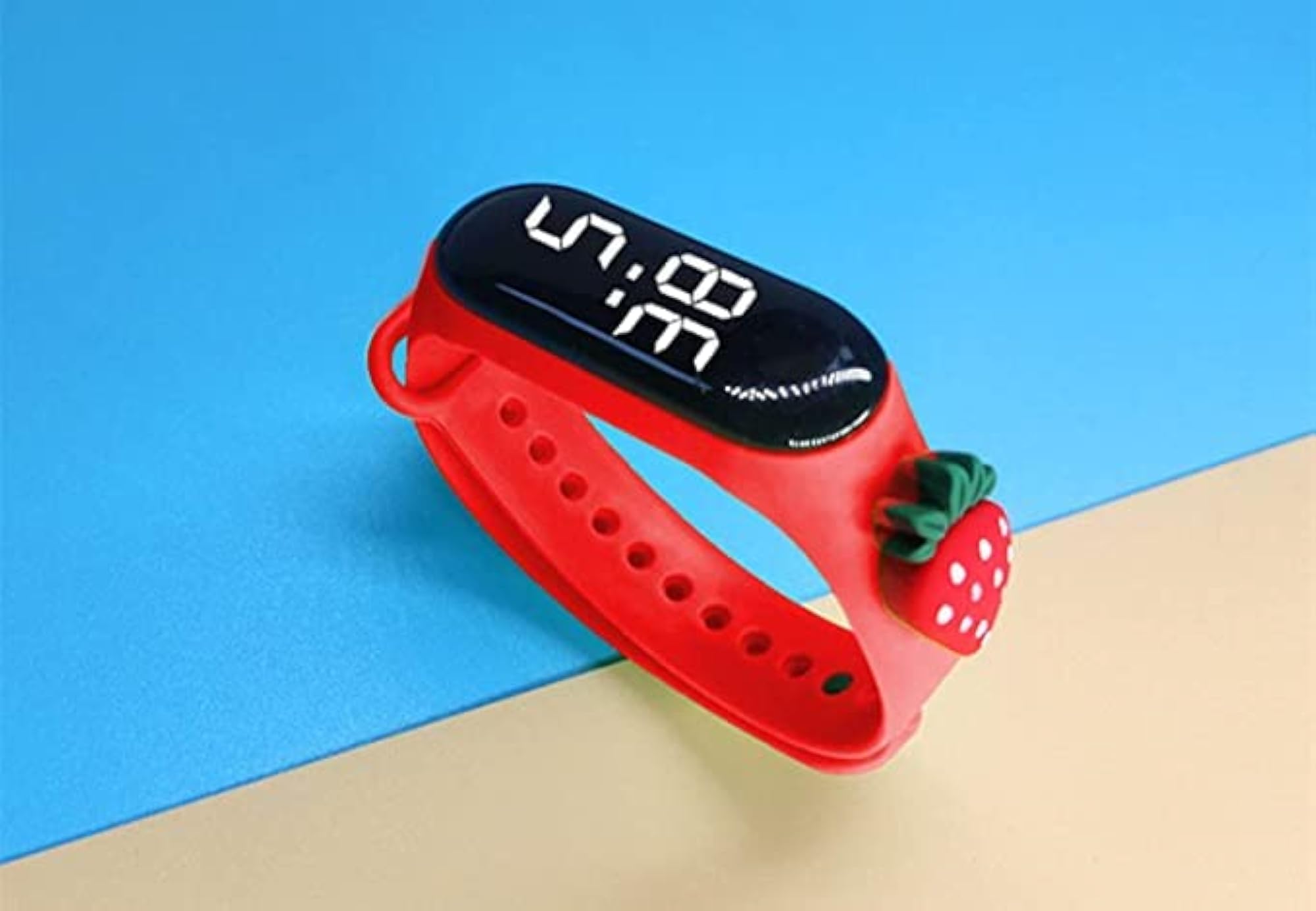 Fashionable Kids Waterproof White Light LED Band Watch Set of 2