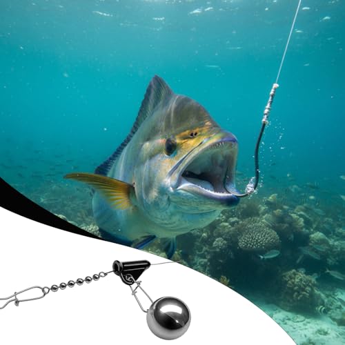 JolliLudo 8 Pcs Fishing Line Sinker Sliders with Slide Lock Rotating Swivel Fishing Sinker Weight Slide Sleeve Locking Clips Swivel Snap for Freshwater Saltwater Fider Rig Catfish Rig Black - Thumbnail 3