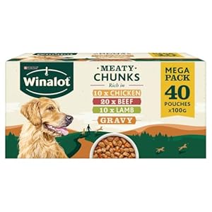 Winalot Dog Food Mixed in Gravy, 40 x 100g (Packaging may vary)