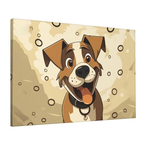 Impressions sur toile os de chien dessin animé HD grand poster mural à suspendre