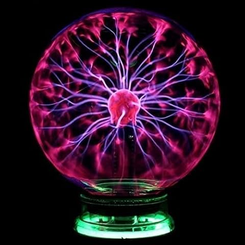 ZWPAYF Novelty Glass Magic Plasma Static Electricity Ball Light Table Lights Sphere Nightlight Kids Gift for New Year Magic Plasma Lightning Night Lamp Cover