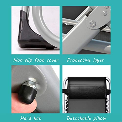 Shxf Patio Reclining Chair Folding Zero Gravity Chair (65 Cm Wide) For Heavy People Portable Lounge Chair Metal Lock Removable Epe Cushion Four Seasons Available，Support 210Kg #TOP5