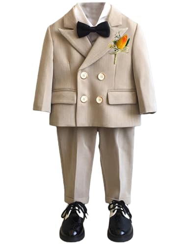 Costume mariage garçon à chevrons ensemble 3 pièces veste double boutonnage