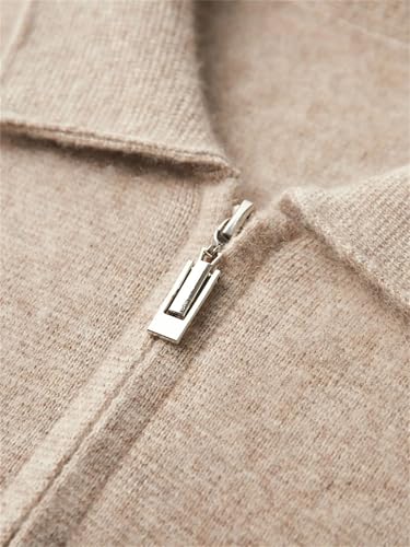 Men's Cashmere Knit Cardigan Sweater Polo Collar Long Sleeve Thick Fall Winter Casual Warm Outerwear2
