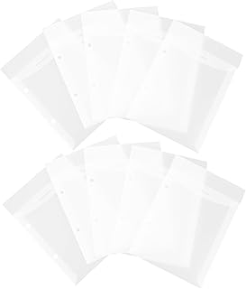 Tofficu 30 pçs saco de armazenamento de recibos bolsa organizadora de bolso sacos de armazenamento de plástico recipientes envelopes com zíper pasta de arquivo de escritório pasta fichário envelope transparente envelope fichário a5 fichário