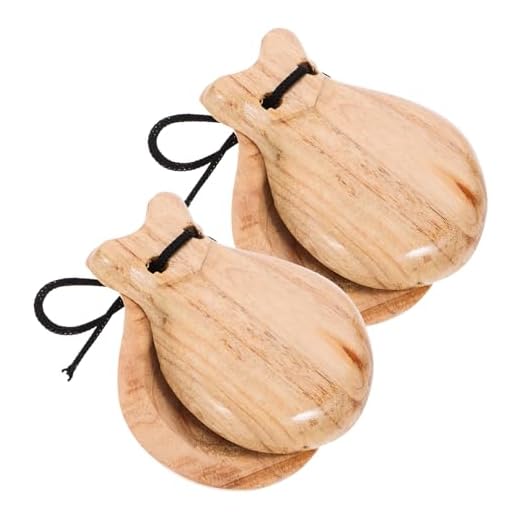 TOYANDONA 1 Par Castanholas Flamencas Instrumentos Madeira Castanhola Espanhola Castanholas Com Barbante Castanhola Profissional Castanholas De Dedo Espanha De Madeira Criança Pequena